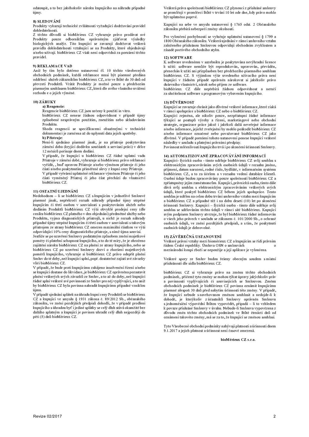 VOP2 Katalog produktů