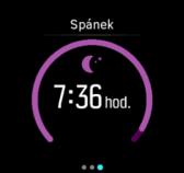 Spánkové trendy Když se vzbudíte, hodinky vás seznámí se souhrnnými informacemi o spánku.