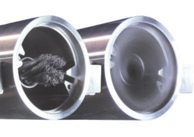 Štětkové kartáče / ušlechtilá ocel Materiál: Korozi- a kyselinovzdorné oceli Vysokopevnostní / vysokolegované oceli Konstrukční oceli Nástrojové oceli Kalené oceli Vysokopevnostní plechy Precizní