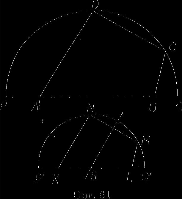 Zobrazíme-li v této podobnosti i body P, Q v body P', Q', získáme půlkruh o průměru P'Q' opsaný čtyřúhelníku KLMN.