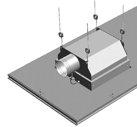 Montáž CG# - HR pro panelový strop (ES), Instalace filtrační vložky v CG# CGF / CGG / CGO CG# - HR pro panelový strop (ES) Rám 10/60 z ocelového lakovaného plechu