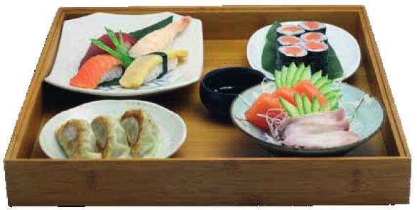 sushi speciality Sashimi set special Ebi 3x, Sake 3x, Hotate 3x, Maguro 3x, Tai 3x, Unagi 3x 890