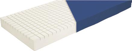 Způsob prořezání jádra matrace pomáhá správnému rozložení tlaku mezi pacientem a matrací.