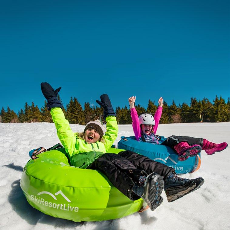 JEN JEDNA JÍZDA NIKDY NESTAČÍ SNOWTUBING Nasedněte do velké nafukovací duše a pusťte se