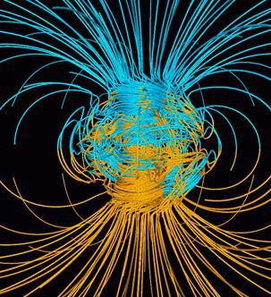 Obr. 7 Počítačová simulace geodynama Obr.