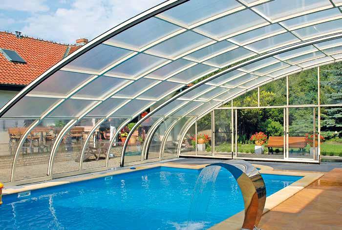 STYLE STYLE VERANDA NEO STYLE Konstrukce navržená k zakrytí bazénu při použití stávající stěny stojící v jeho