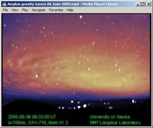 Koncentrické vlny v airglow nad konvektivními bouřemi http://www.youtube.com/watch?