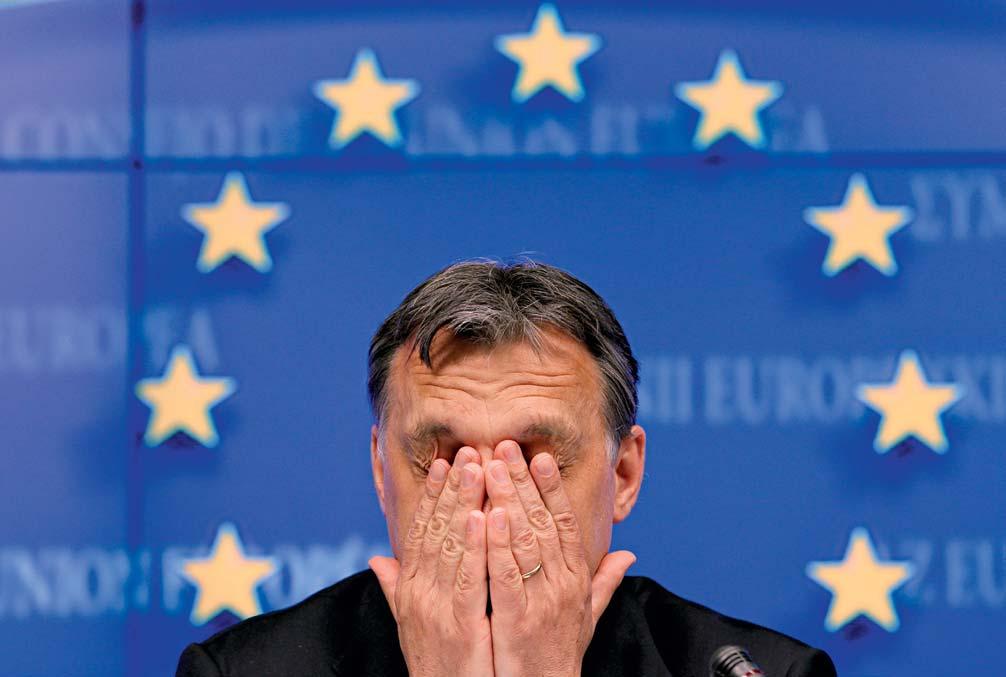 88 Euro 27 28 4. července 2011 global Maďarsko Plnou parou v protivětru Viktor Orbán nepřestal provokovat. EU mu to během maďarského předsednictví vrátila VÝMLUVNÉ GESTO.