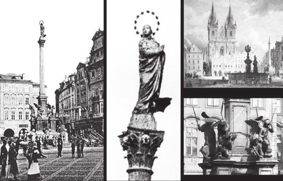 3 3 Ů Úchvatný pohled se sloupem Detail s anděly (pata sloupu) inzerce Rok 1918 ště TEMNÁ BERTA: PROPAGÁTORKA
