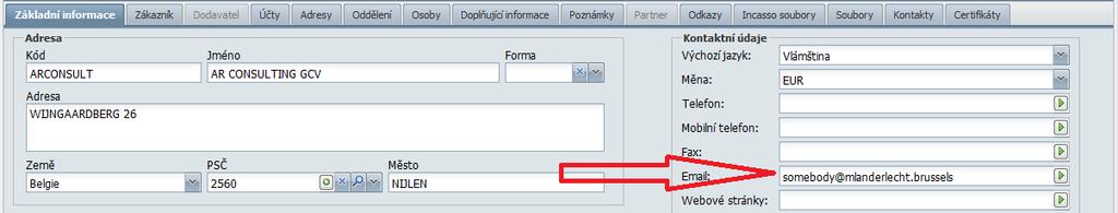 - Tisk pohybů na účtech byly upraveny timeouty pro zpracování enormních množství dat při exportu dat do excelu Společnosti E-mailové adresy Vstup pro e-mailové adresy v adresáři a vlastně v celém