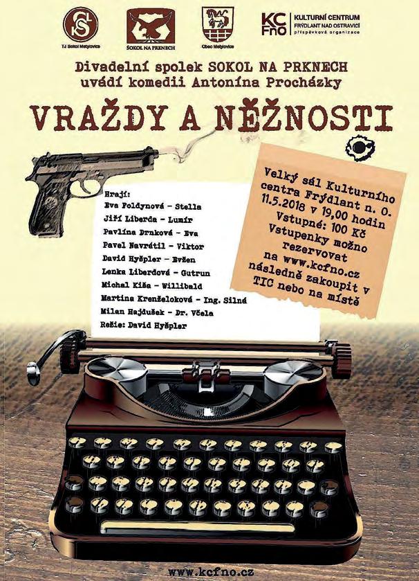 2018 v 17 hodin Sál ZUŠ Frýdlant nad Ostravicí Účinkují: folklorní soubor LAŠÁNEK pod vedením Jany Foldynové hosté z folklorních souborů FRÝDLANTSKÁ CHASA a PILKY (Lhotka) cimbálová muzika KOTCI
