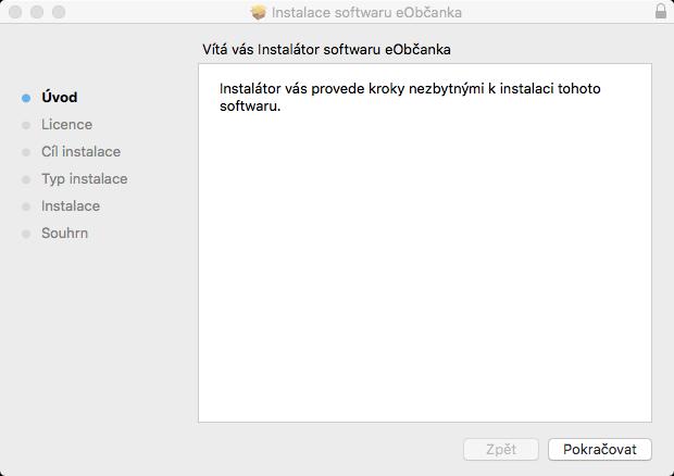 4.3 Uvítací okno Jako další krok se zobrazí okno instalačního průvodce software eobčanka: Obrázek 2: Uvítací okno instalačního průvodce