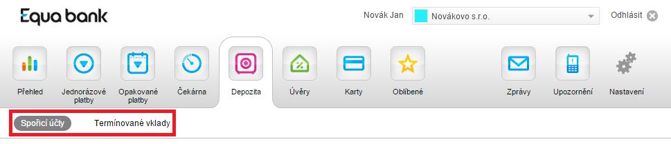 Stránka 13 z 30 7. Depozita V sekci Depozita máte k dispozici záložku Spořicí účty a Termínované vklady. 7.1. Spořicí účty Pro založení spořicího účtu klikněte na tlačítko, vyplňte měnu spořicího účtu, zvolte si frekvenci a způsob zasílání výpisů.