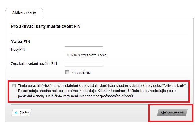 Stránka 16 z 30 Po autorizaci žádosti se Vám zobrazí informace o platební kartě v sekci Přehled karet.