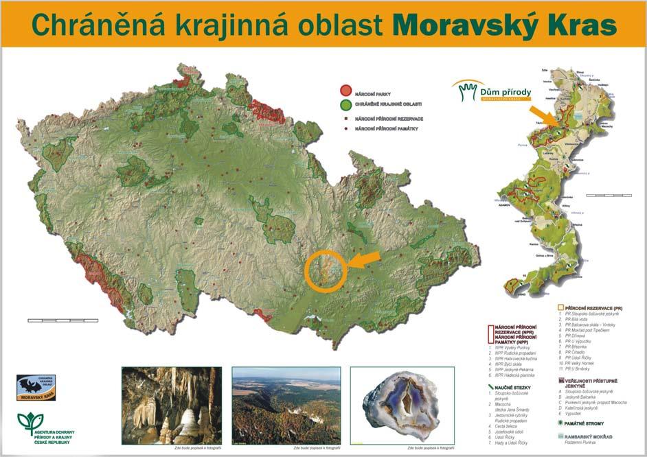 Mapy pro infopult MAPA PRO INFOPANEL Součástí expozice je mapa ČR s vyobrazením přesného místa dané CHKO.