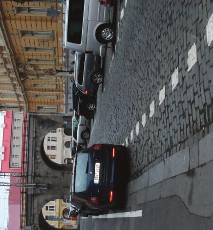 Pohled směrem k ulici Ke Štvanici Konec ulice, směrem k