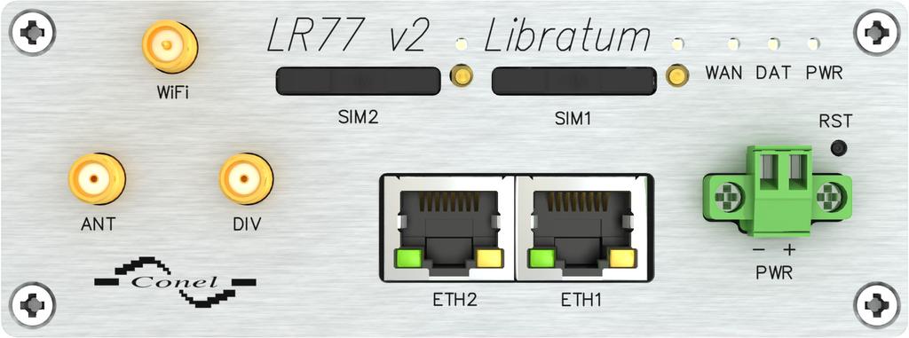 Verze Krabička SIM1 SIM2 ETH0 ETH1 LR77 v2 Libratum Plastová 1 x 1 x 1 x 1 x LR77 v2 Libratum s WiFi Plastová 1 x 1 x 1 x 1 x LR77 v2 Libratum