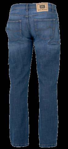 JEANS STRETCH ZESÍLENÉ LETNÍ A MODERNÍ ORIGINÁL 8033 JEANS MINER (040 barva modrá) Multi-funkční džíny s kapsama s látkovými doplňky v místech s vysokým rizikem opotřebení, připravené i