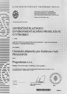 Kód SKP 381 010 00 UN kód 9 UN 3082/III, 8 UN 1719/III, 8 UN 3264/III Hmotnost výrobku (kg) dodává se v PE obalech objemu 20, 50, 70, 1000 l Životnost (hod) neomezená Materiálové značení bezpečnostní