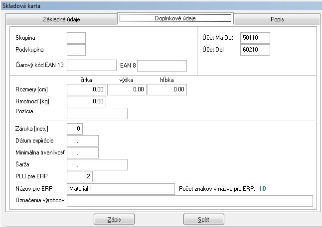 Informatívna cena v možnosť výberu cudzích mien (program ponúka len tie, ktoré sú zadané vo valutovej 