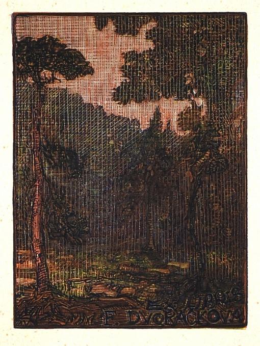 157 Karel Tondl 1893-1980 Jardin du Luxembourg v Paříži dřevoryt, 11,5 x 9 cm, sign. Karel Tondl, autorský výtisk 100 Kč S přípisem autora orig.