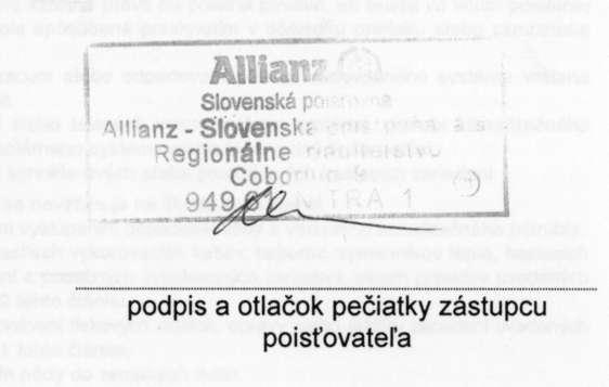 1. Táto doložka tvorí neoddeliteľnú súčasť horeuvedenej poistnej zmluvy.