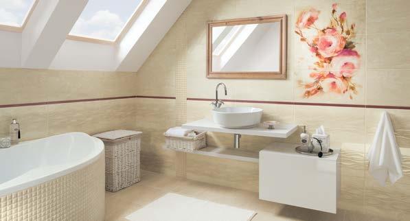 CORALINE / CORAL ORRIOS / ORRION Obklad CORALINE Beige lesklý 30 x 60 x 1 cm 1,44 m² / 8 ks 18,84 /m 2 16,00 /m 2 Obklad CORALINE Beige Štruktúra lesklý, štruktúrovaný 30 x 60 x 1 cm 1,44 m² / 8 ks
