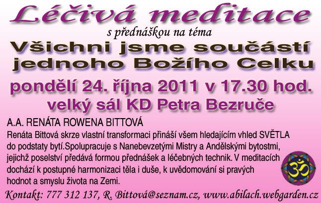 Barcelony. Vstupné: 80 Kč, členové FK - 60 Kč projekt film a škola kurzy meditace 27.10. v 16.00 hodin - loutkový sál KD P.