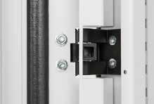 SEF Flexibilní otevírání dveří Použité závěsy umožňují otevření o 180, popř. snadnou demontáž dveří.