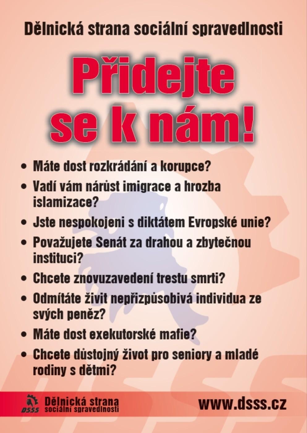 Dělnická strana sociální spravedlnosti je národní stranou, která chce bránit odkaz našich předků a pro níž je suverenita naší země a zájmy jejích očaů absolutní prioritou.