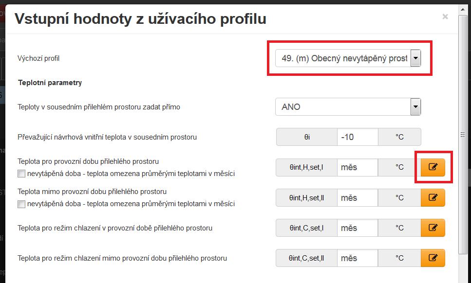 hodnotou θint,h,set,i pro celý rok nebo tyto teploty můžeme nadefinovat zvlášť pro každý měsíc θint,h,set,i,1-12 (v modálním okně).