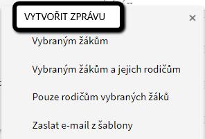 V systému lze v rámci jednotlivých osob (žák, zaměstnanec, rodič) provádět následující akce. Žák Agenda: Lidé -> Žáci V zobrazené tabulce vidíte seznam aktivních žáků.