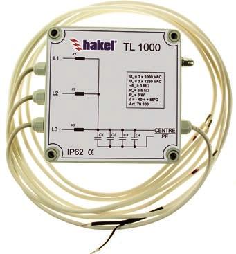 trvalé pracovní napětí U C 3 x 500 V 3 x 600 V 3 x 720 V Katalogové číslo 70 504 70 501 70 601 Tlumivky TL1000 Tlumivky řady TL1000 slouží k přizpůsobení vstupních obvodů hlídačů izolačního stavu k