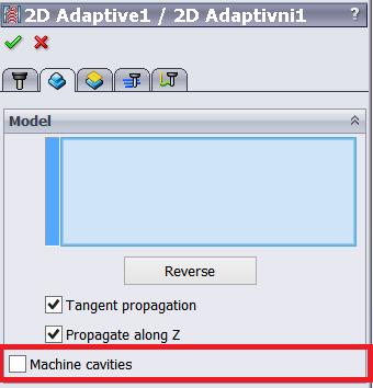 3.18 2D Zarovnání čela - Možnosti HSMWorks používá pro zarovnání čela dílu strategii *Face / Čelo*. Tato strategie je navržena pro efektivní zarovnání čela pomocí velkého nástroje.