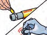 2. Aplikácia Hriadeľ otočte a aplikujte tenkú vrstvu LOCTITE EA 3478. Potom vybudujte vrstvu produktu.