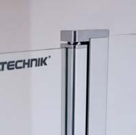 sprchové kouty / čtvrtkruhové nano ochrana skla ECR2N čtvrtkruhový sprchový kout s dvoudílnými posuvnými dveřmi Extra výška přesahující 2 metry, bezrámová spodní část, pevné a praktické madlo