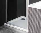 ČIRÉ Sprchové zástěny ONE jsou vyrobeny z čirého zakaleného skla, ošetřeného vrstvou COATED GLASS.