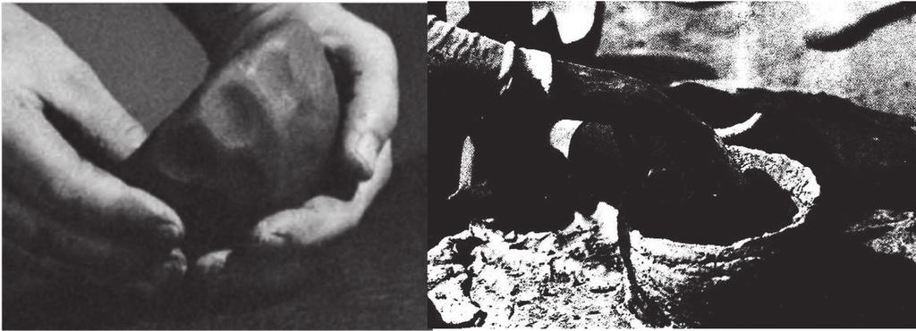 Běhounková Obr. 1. Technika vymačkávání (podle Rye 1981; Schneider 1991). Fig. 1. Pinching (after Rye 1981; Schneider 1991). Obr. 2. Technika stavení z plátů (podle Chavarria 1999). Fig. 2. Slab building (after Chavarria 1999).