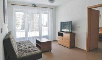 V devíti domcích jsou apartmány, desátý domek slouží k technickému zázemí. Navrhoval je Ateliér pod věží z Frýdku-Místku tak, aby byly v souladu s originální architekturou sanatorií.