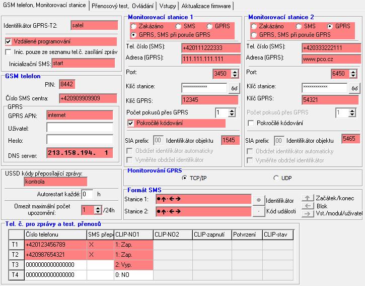 SATEL GPRS-T2 9 zřízeno, program automaticky vygeneruje náhodný identifikátor. Můžete jej uložit do konvertoru nebo může být vložen jiný a uložen.