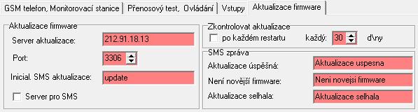 SATEL GPRS-T2 19 Narušení/překročení Číslo zóny / Obnova čísla zóny zóna / modul / uživatelské číslo, které bude posláno v kódu události.