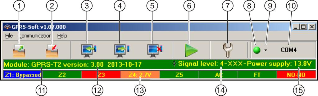 SATEL GPRS-T2 7 uživatelské jméno pro internetové GPRS připojení; heslo pro internetové GPRS připojení; IP adresa DNS serveru, který má být použit pro konvertor (adresa DNS serveru se nemusí