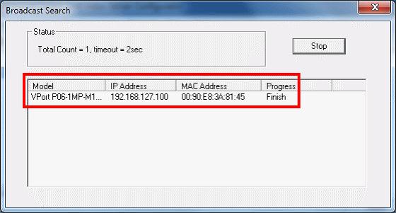 7.2. Konfigurace parametrů Nastavení síťového adaptéru notebooku: Adresa IP: 192.168.127.250 Maska podsítě: 255.255.255.0 Výchozí brána: nevyplňovat Odpojte všechny kamery Moxa od ethernetové sítě.