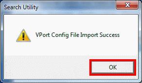 ini Obr. 46 - Login Nevyplňujte žádné údaje a stiskněte tlačítko Login. Obr. 47 - Import Success Po nahrání konfiguračního souboru se zobrazí hláška VPort Config File Import Success.