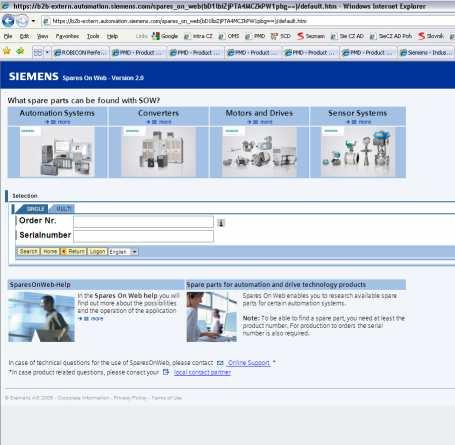 Náhradní díly - SparesOnWeb https://b2b-extern.automation.siemens.
