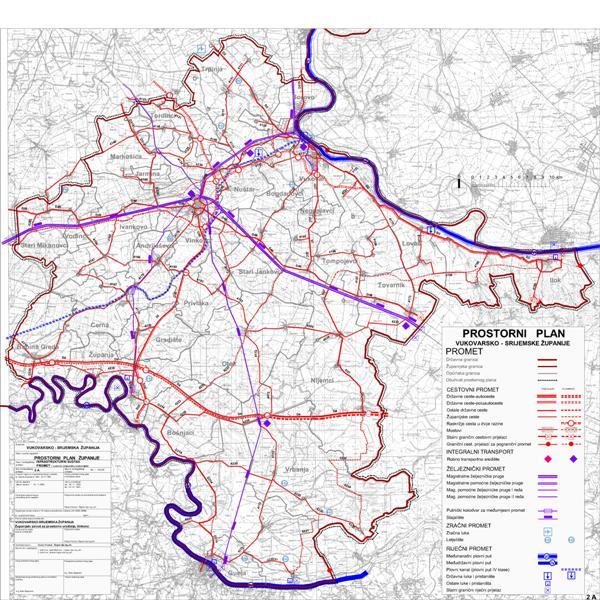 Promet Izvor: Prostorni plan Vukovarsko - srijemske županije 9.1. Ceste Autocesta Zagreb-Beograd (zapad-istok), s četiri izlaza u Županiji, prolazi kroz VSŽ.