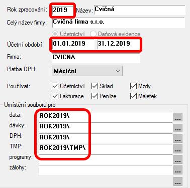 Pokud na dotaz: Připravit nový rok pro 2018? odpovíte ANO, bude nová věta ihned vyplněna stejnými údaji, jen tam kde je číslo starého roku bude vloženo číslo nového roku (místo 18 bude 19).