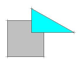 Kapitola 6 Nyní priority prohodíme, tj. překrytí pro čtverec je nastaveno na 0 a překrytí pro trojúhelník je nastaveno na 1. Výsledek je opačný.