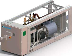EWLD-J-SS Šroubová chladicí jednotka s odděleným kondenzátorem, standardní účinnost, standardní hlučnost Kompaktní konstrukce umožňující snadnou instalaci uvnitř budov nebo při rekonstrukcích