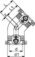 Elektrotvarovky Elektrokoleno 45 SDR 11 PE 100 SDR potrubí (SDR 11) Voa PN 16, plyn PN 10 krytý oporový rát pro